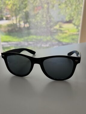 HVIII Brand Classic Black Polarized Wayfarer Sunglasses - Men